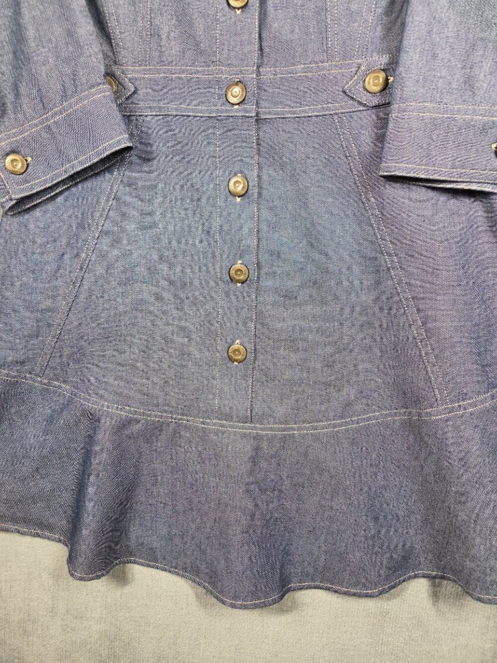 Gilner Farrar Livia Denim Mini Dress Size 8 Blue - Picture 2 of 14